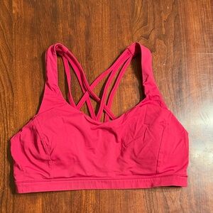 Lululemon Athletica Red Strappy Sports Bra